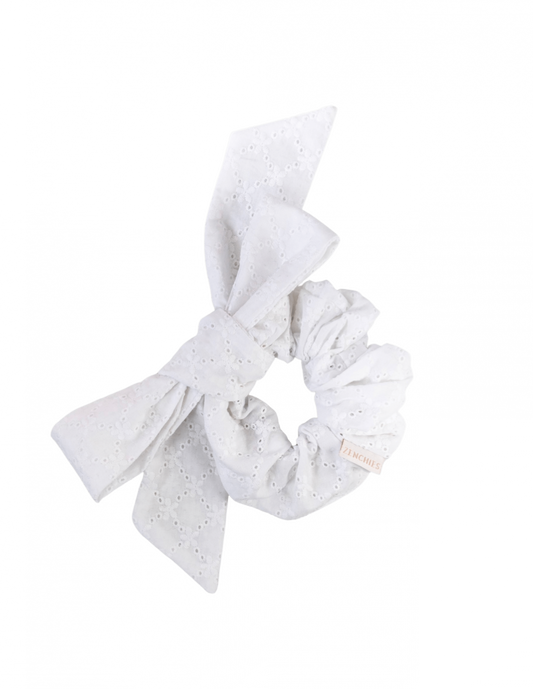 Eyelet Dove Scrunchie & Bow Set