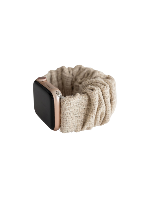 Crème Silk Tweed Apple Watch Band