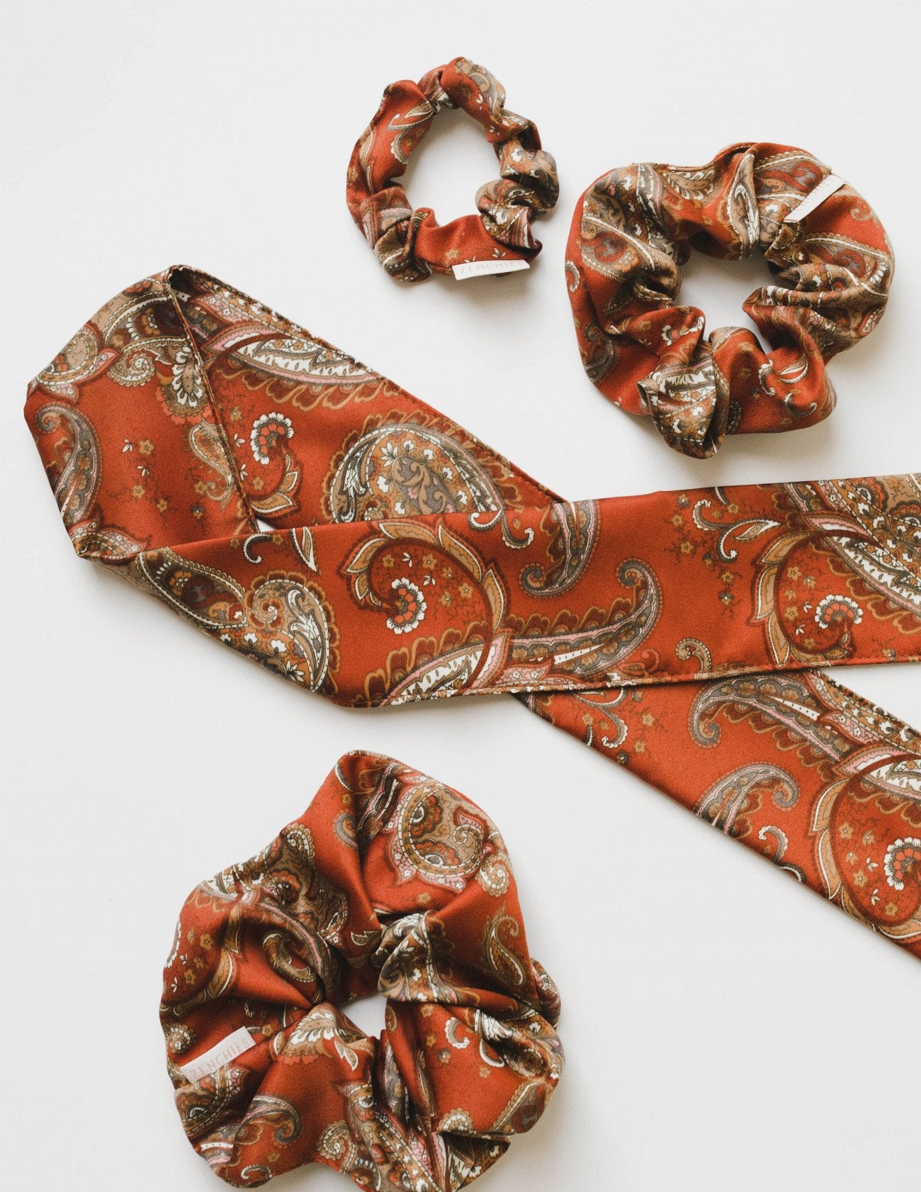 Autumn Paisley Silk Scarf