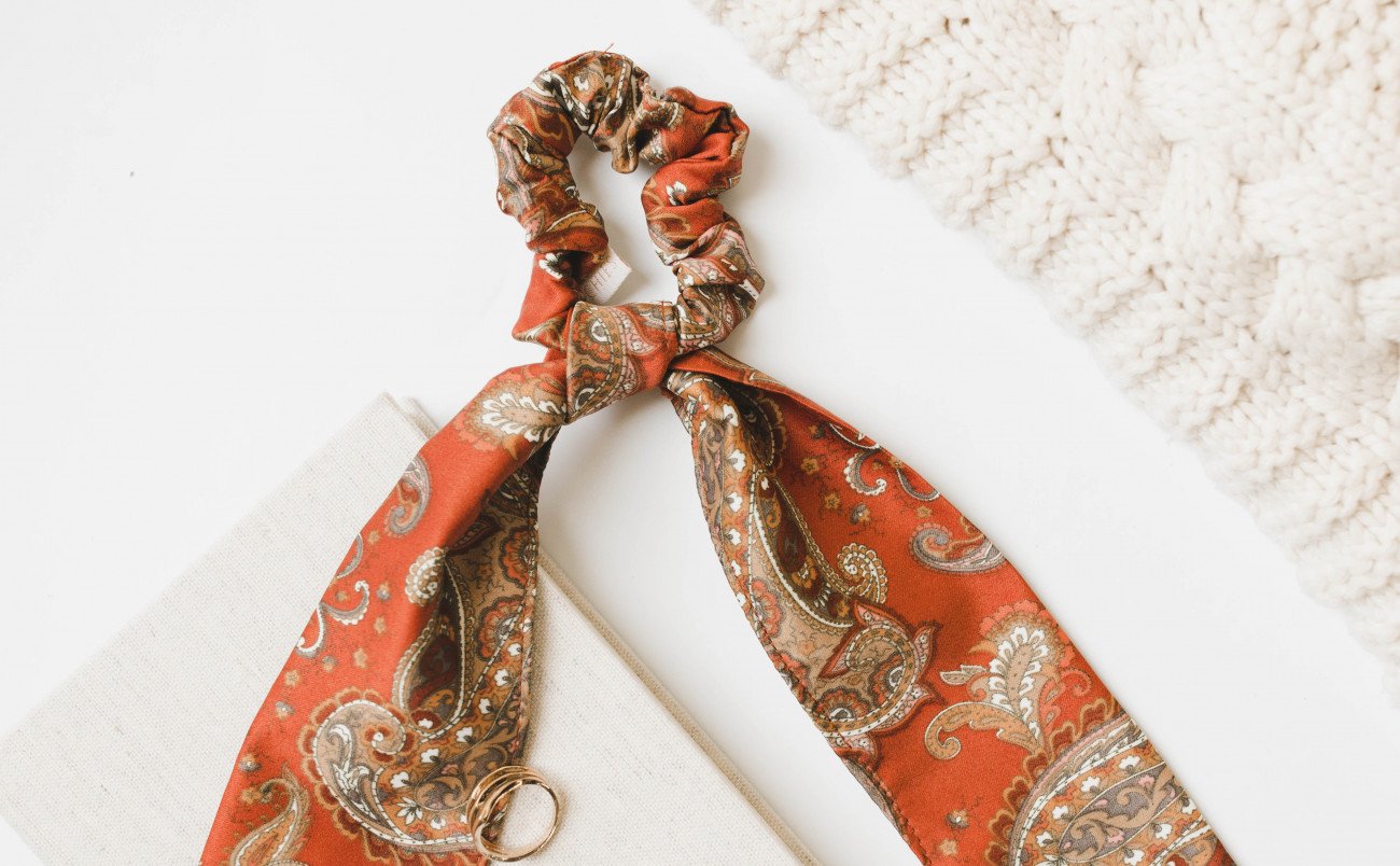 Autumn Paisley Silk Scarf