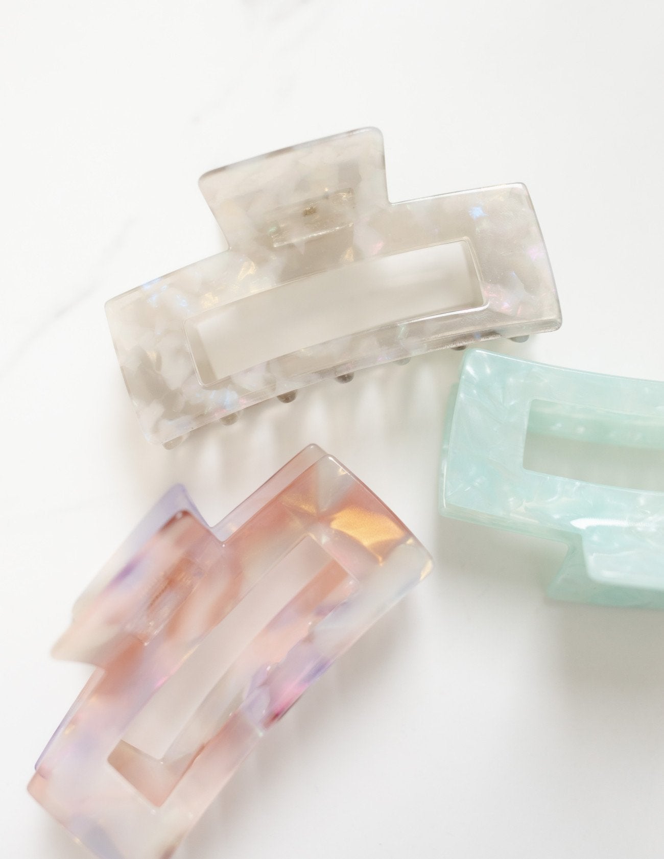 As If Claw Clip Jade Mist- Oversized