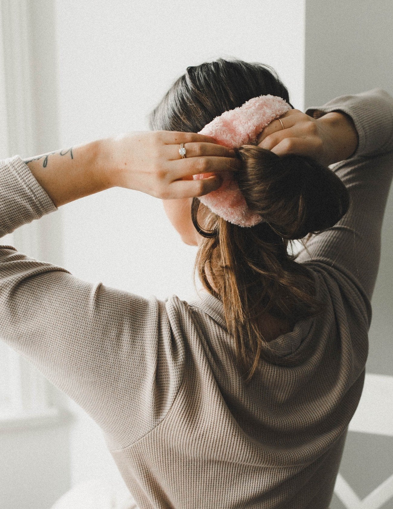 Blush eco-friendly hair scrunchie Canada
