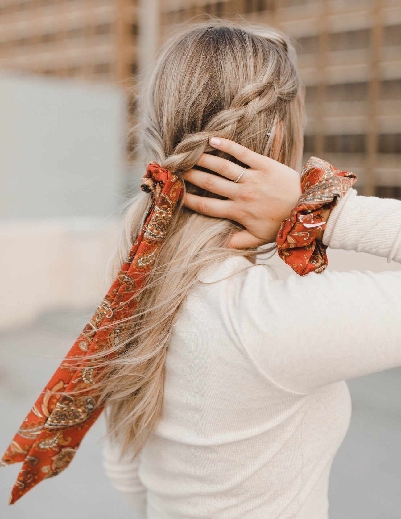 Autumn Paisley Silk Scarf
