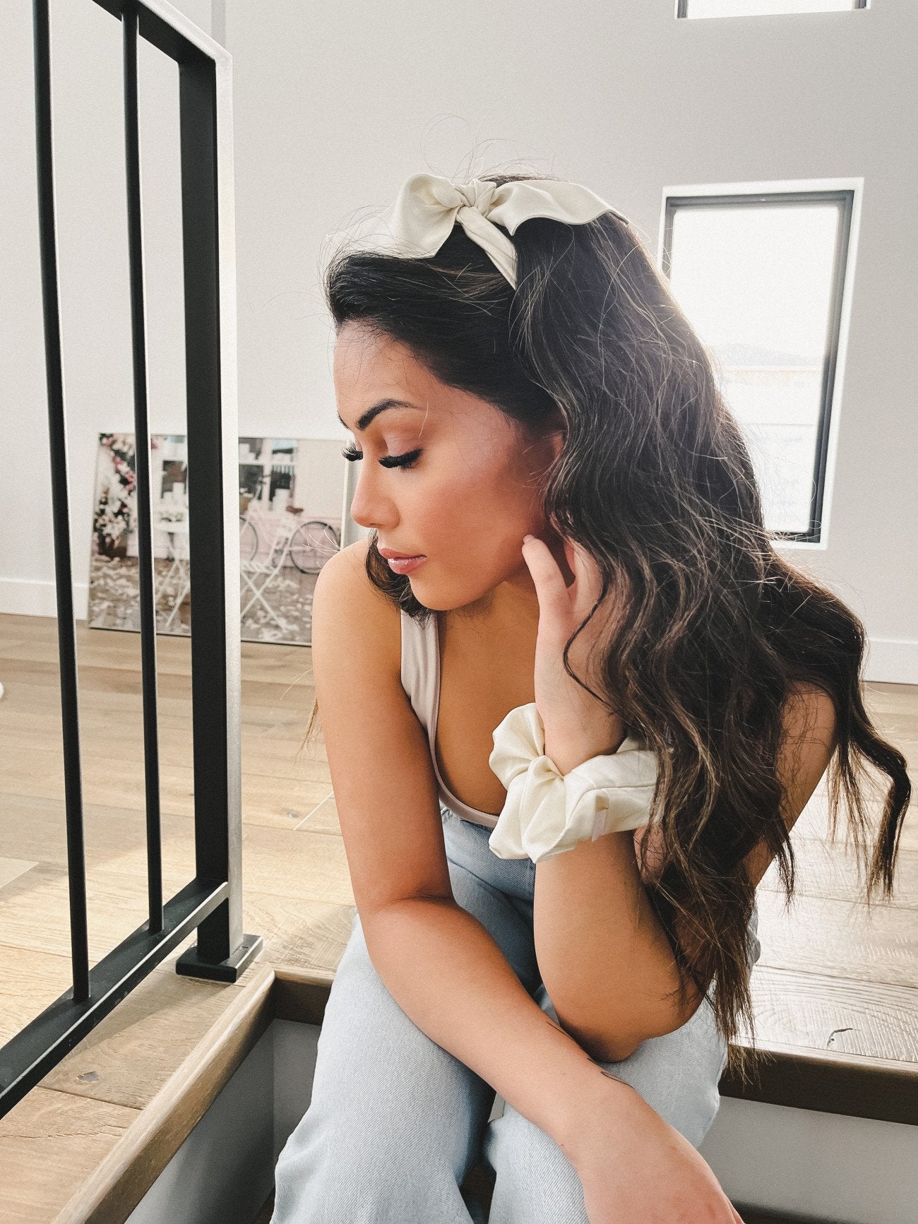 Ivory Silk Scarf