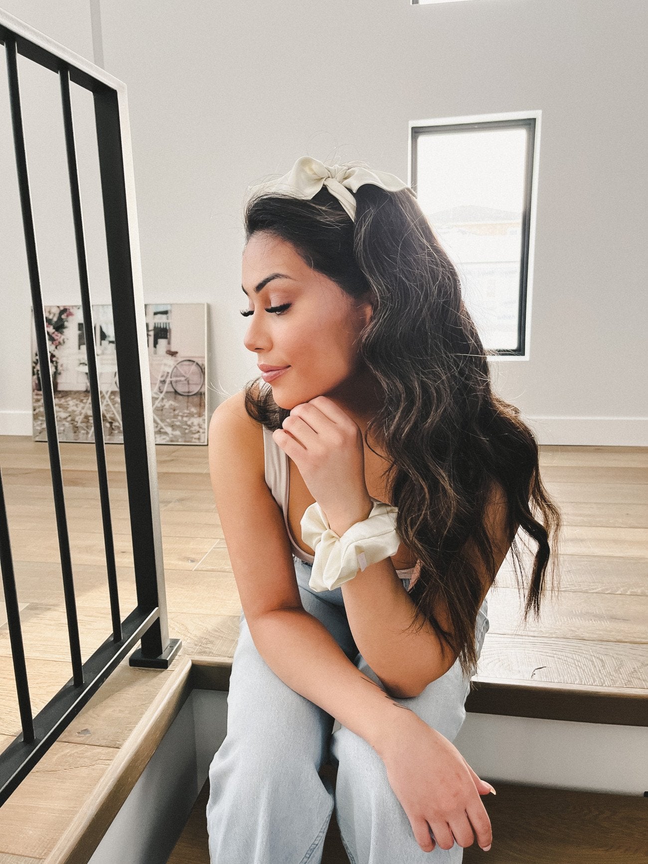 Ivory Silk Zenchie & Scarf Set
