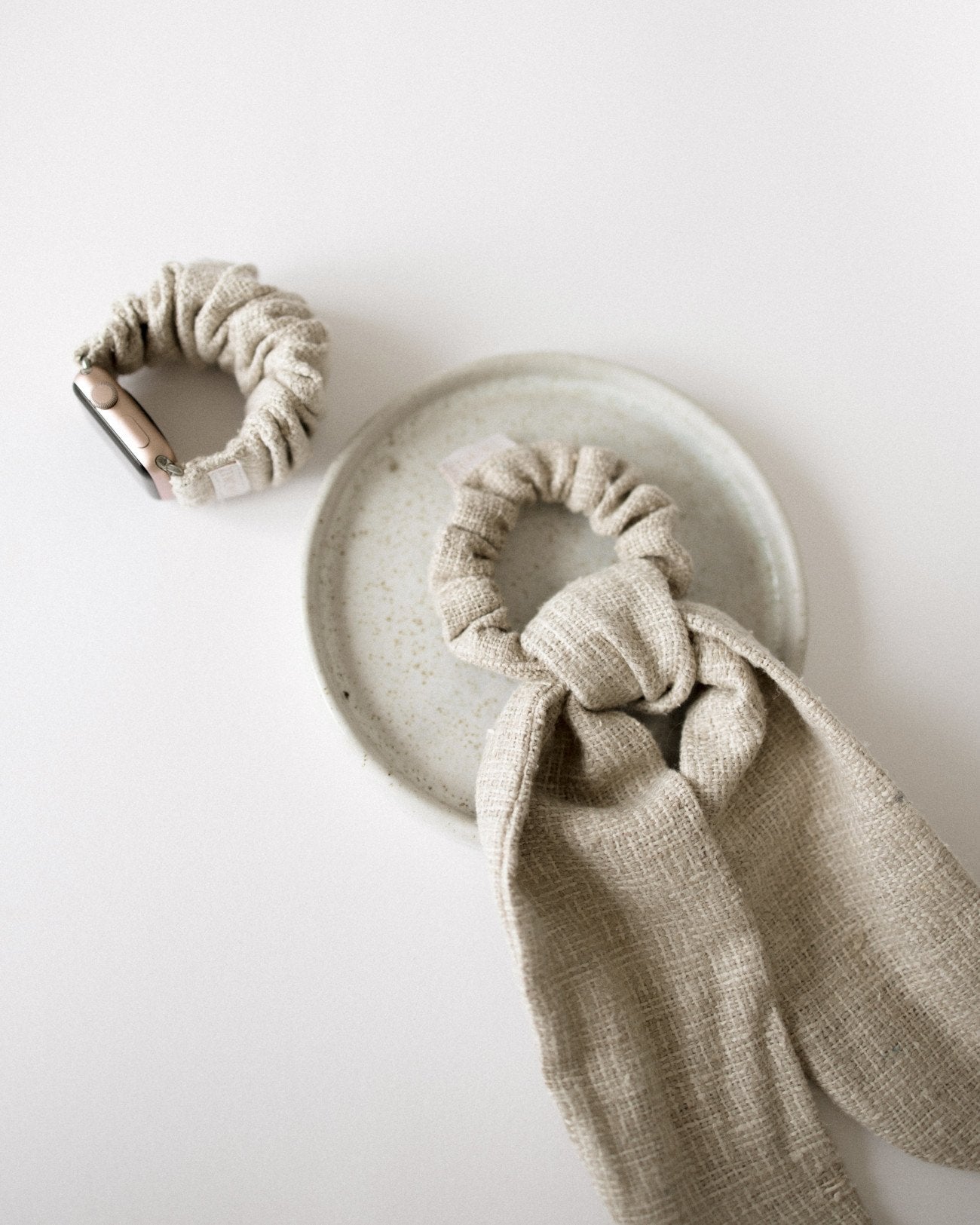 Crème Silk Tweed Bow Set