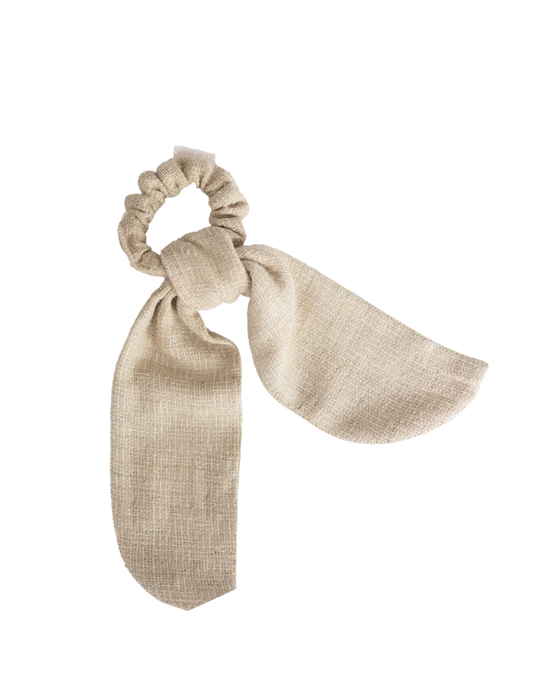 Crème Silk Tweed Bow Set