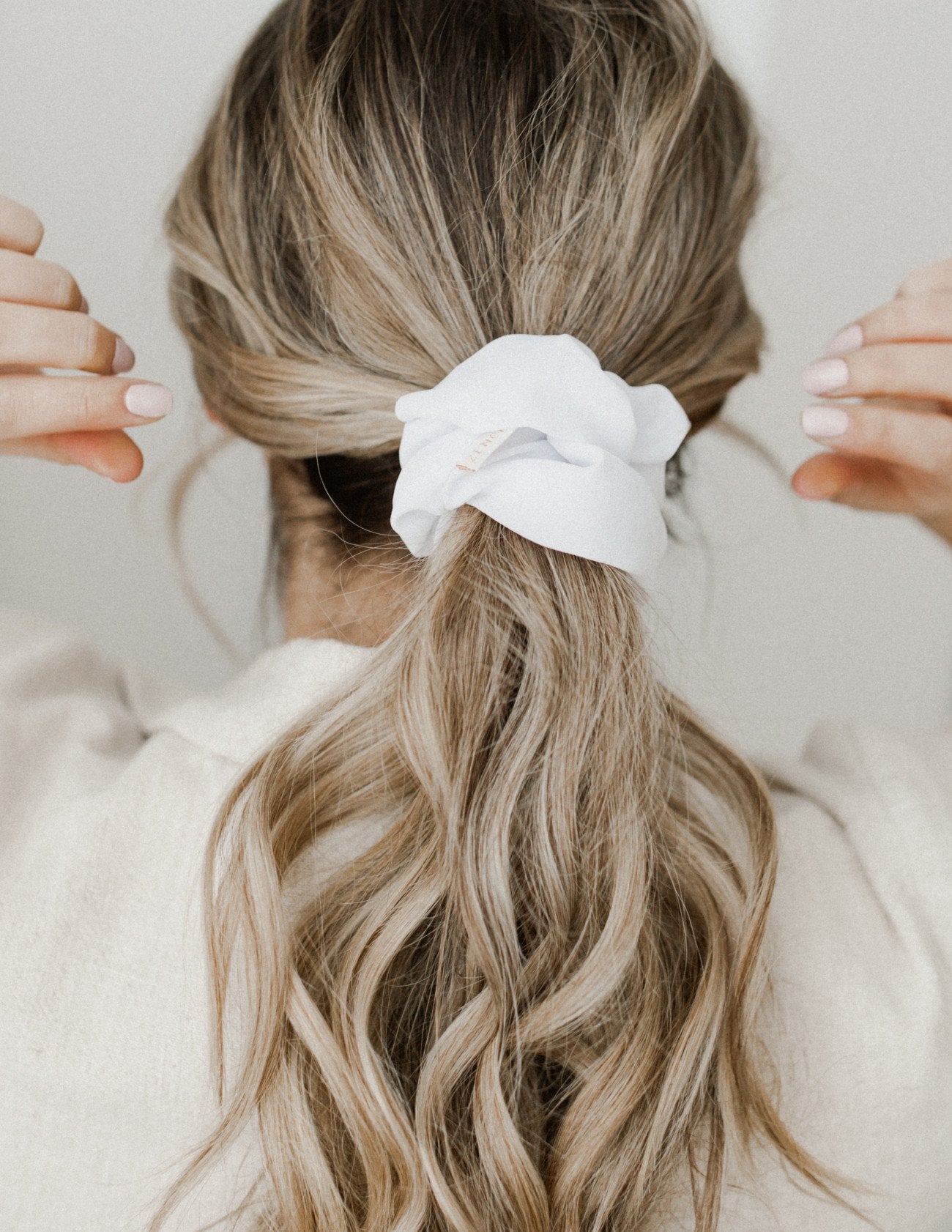 White chiffon Bridal Scrunchie Canada