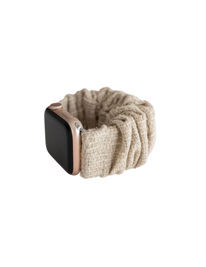 Crème Silk Tweed Apple Watch Band