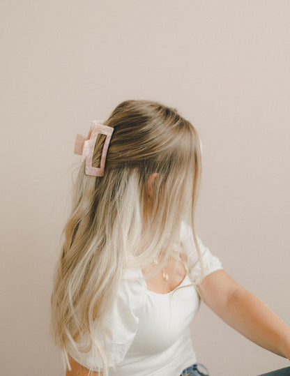 As If Claw Clip Rose Quartz- Oversized
