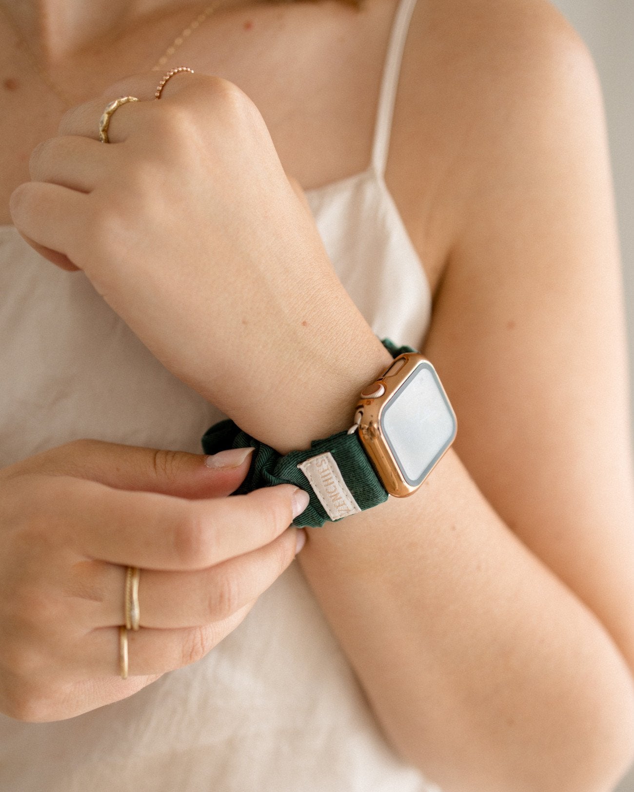 Emerald Green Scrunchie Apple Watch band